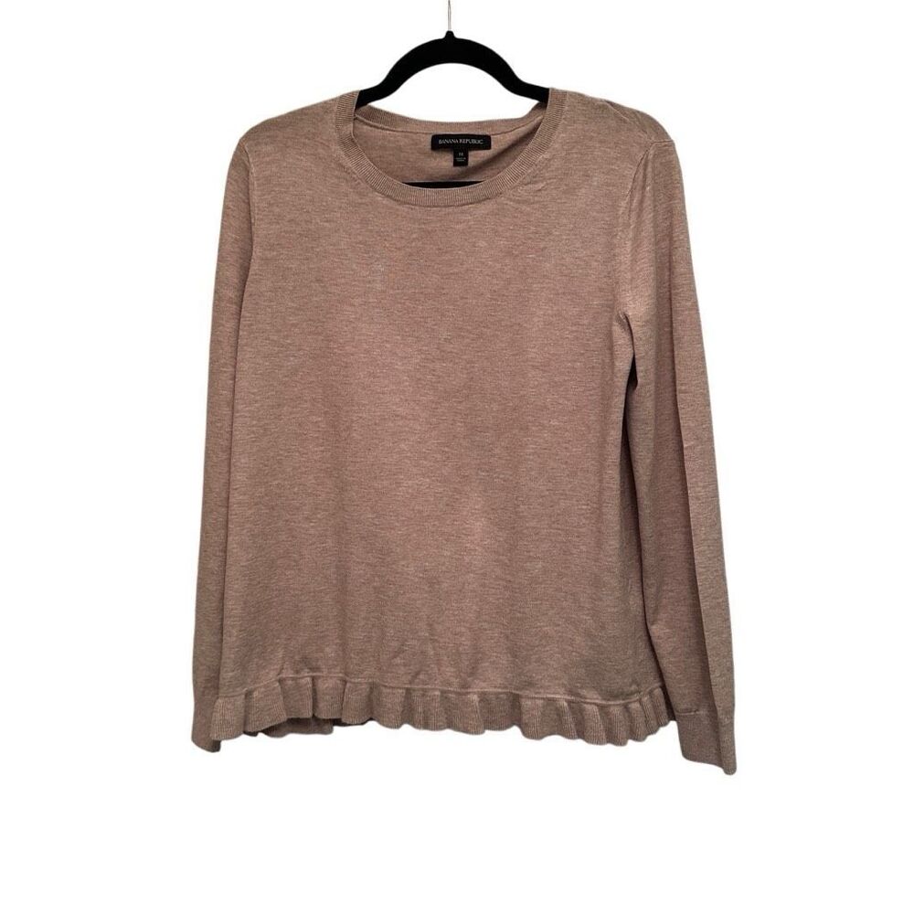 Banana Republic ruffle cross back sweater- size M